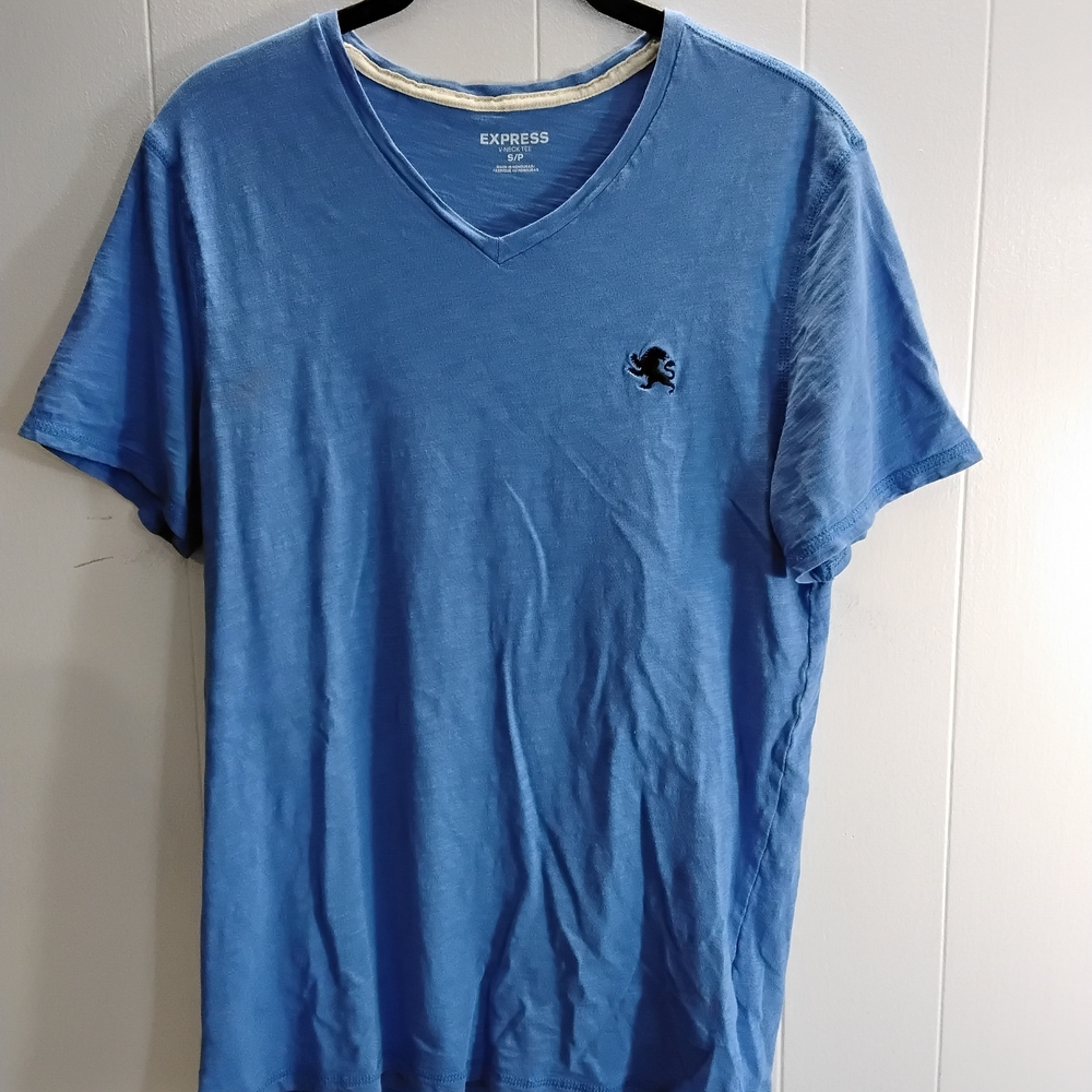 Express Men's Short Sleeve Blue Tee